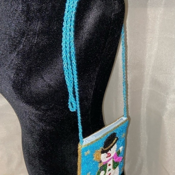 Adorable Snowman Purse, Vintage Shoulder Handbag - Picture 3 of 11